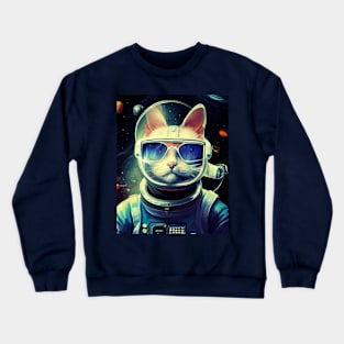 Cute Cat In Space Crewneck Sweatshirt